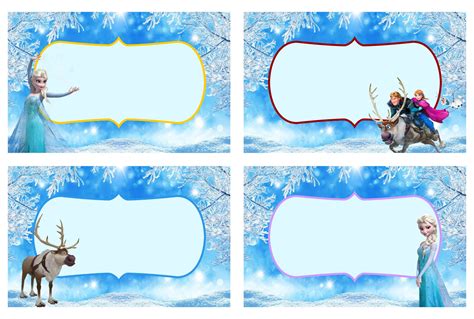 frozen design|frozen background for name tag.